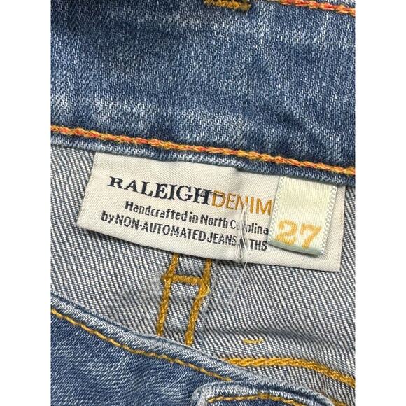 Raleigh Denim Jeans Womens 27 Blue Straight Leg Light Wash Mid Rise 5 Pocket - Picture 12 of 16